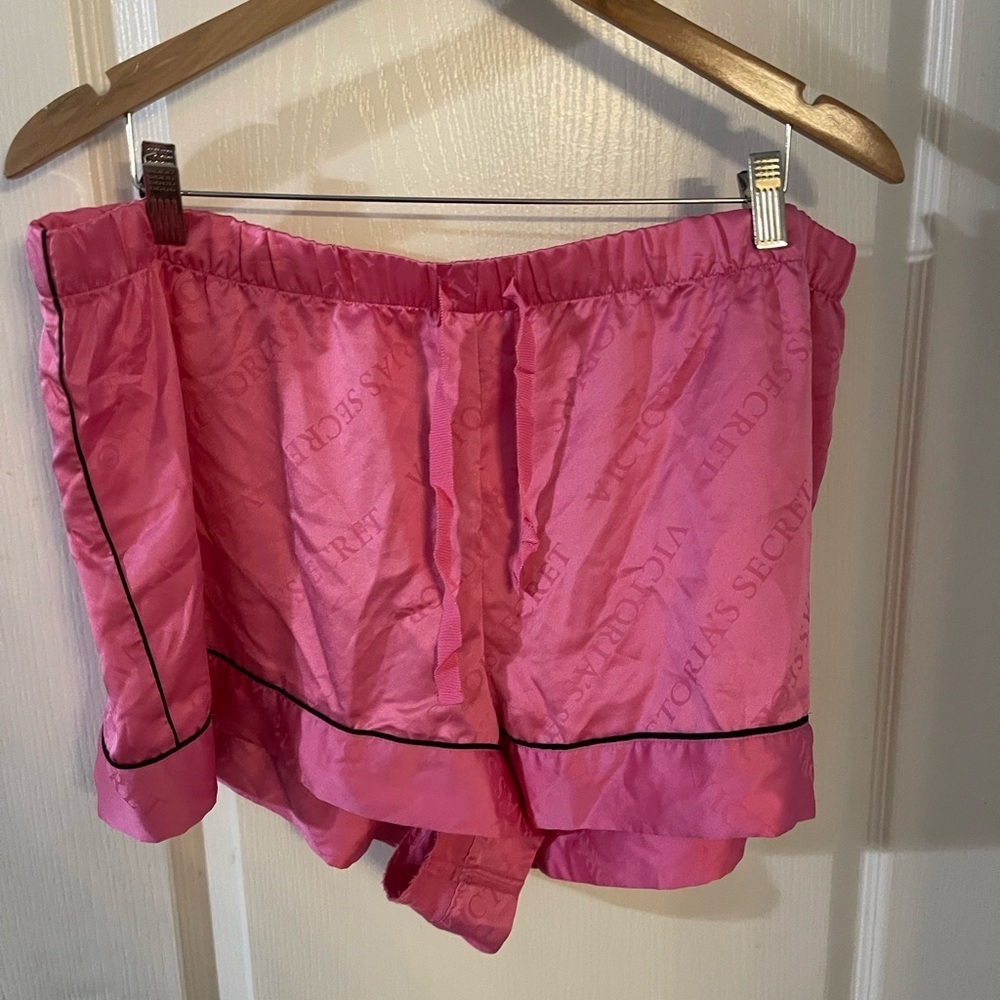 Victoria's Secret Pink Sleep Shorts with Black Trim